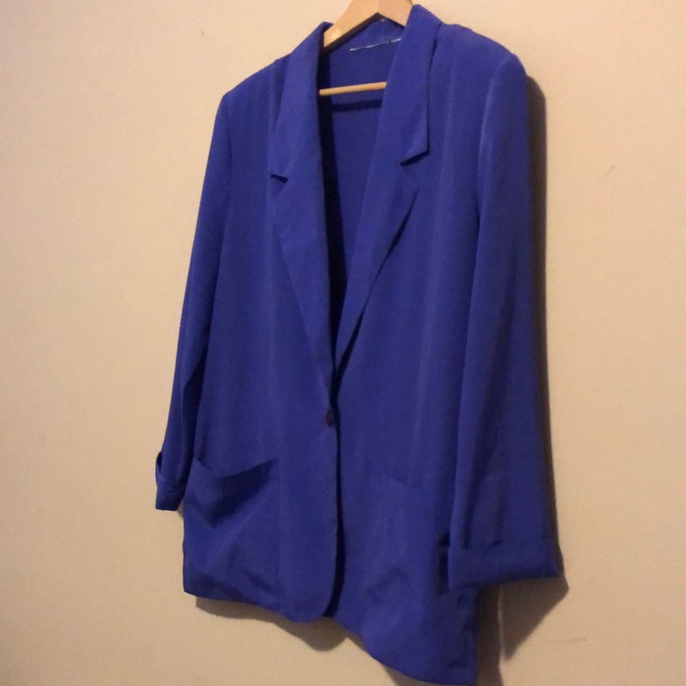 VINTAGE - Purple Silk Blazer